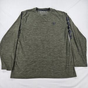 Ariat Tek Heat Series Green Long Sleeve Western Shirt Men's Size Large